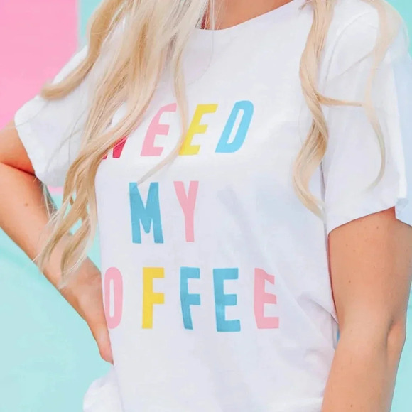 GRAPHIC NEW WOMENS WHITE TEE TOP TSHIRT GIFTS MOMS SUMMER FALL TOPS SIZE S SMALL - Picture 5 of 6